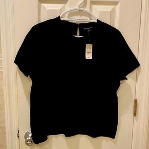 Brooks Brothers Black Knit Sweater Top - XL - NWT